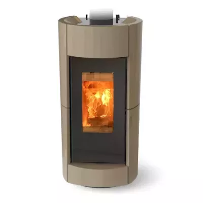 Po�le � bois Thermorossi Chic Evo Wood 10.1kW Taupe