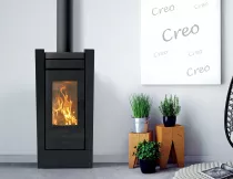 Poêle à bois Thermorossi Creo Evo Wood 10.1kW Noir mat