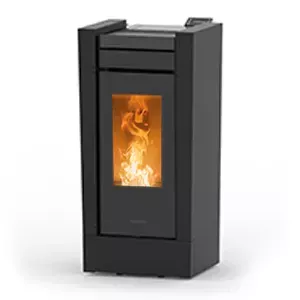 Po�le � bois Thermorossi Creo Evo Wood 10.1kW Noir mat