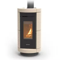 Poêle à bois Thermorossi Dorica Evo Wood Maiolica 10.1kW Beige pointillé