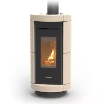 Po&ecirc;le &agrave; bois Thermorossi Dorica Evo Wood Maiolica 10.1kW Beige pointill&eacute;