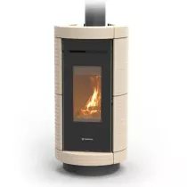 Po&ecirc;le &agrave; bois Thermorossi Dorica Evo Wood Maiolica 10.1kW Beige pointill&eacute;