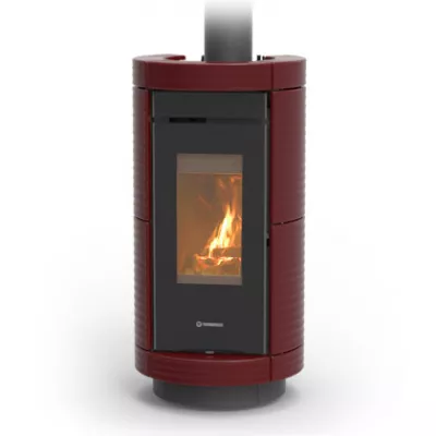 Po�le � bois Thermorossi Dorica Evo Wood Maiolica 10.1kW Bordeaux