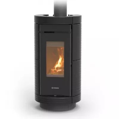 Po�le � bois Thermorossi Dorica Evo Wood Maiolica 10.1kW Noir