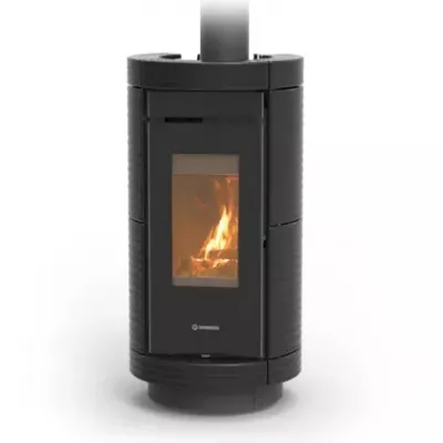 Po�le � bois Thermorossi Dorica Evo Wood Maiolica 10.1kW Noir