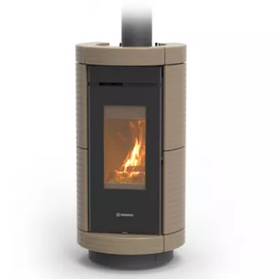 Po�le � bois Thermorossi Dorica Evo Wood Maiolica 10.1kW Taupe