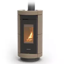 Po&ecirc;le &agrave; bois Thermorossi Dorica Evo Wood Maiolica 10.1kW Taupe