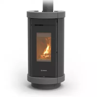Po�le � bois Thermorossi Dorica Evo Wood Metalcolor 10.1kW Gris