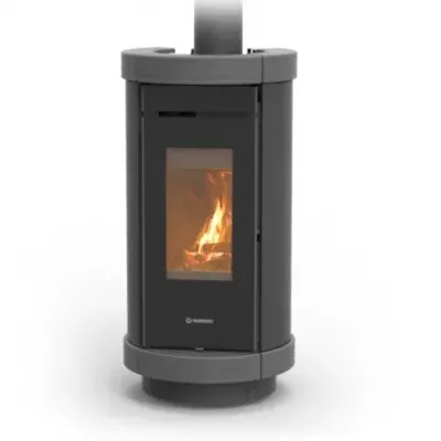 Po�le � bois Thermorossi Dorica Evo Wood Metalcolor 10.1kW Gris