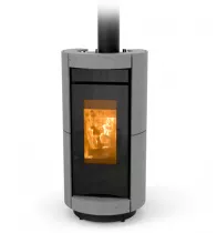 Poêle à bois Thermorossi Dorica Evo Wood Metalcolor 10.1kW Pierre Ollaire