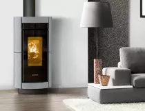 Poêle à bois Thermorossi Dorica Evo Wood Metalcolor 10.1kW Pierre Ollaire