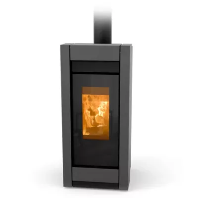 Po�le � bois Thermorossi Essenza Evo Wood Metalcolor 10.1kW Gris