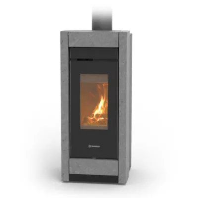 Po�le � bois Thermorossi Essenza Evo Wood Stone 10.1kW pierre Ollaire