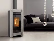 Poêle à bois Thermorossi Essenza Evo Wood Stone 10.1kW pierre Ollaire