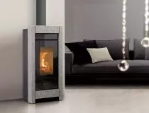 Po&ecirc;le &agrave; bois Thermorossi Essenza Evo Wood Stone 10.1kW pierre Ollaire