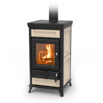 Poêle à bois Thermorossi Ilaria Evo Maiolica 10.8kW Beige