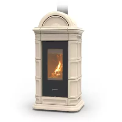 Po�le � bois Thermorossi Lienz Evo Wood Maiolica 10.1kW Beige pointill�