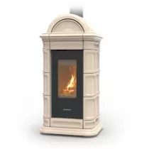 Po&ecirc;le &agrave; bois Thermorossi Lienz Evo Wood Maiolica 10.1kW Beige pointill&eacute;