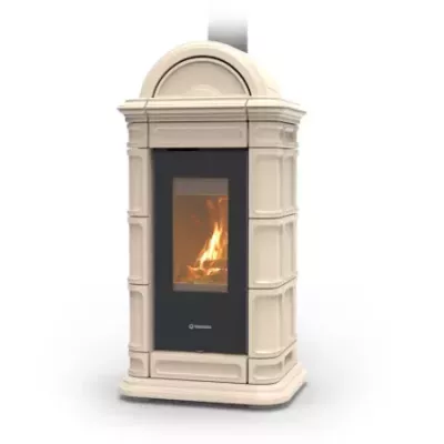 Po�le � bois Thermorossi Lienz Evo Wood Maiolica 10.1kW Beige pointill�