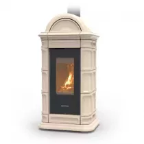 Po&ecirc;le &agrave; bois Thermorossi Lienz Evo Wood Maiolica 10.1kW Beige pointill&eacute;
