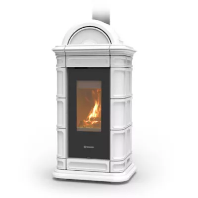 Po�le � bois Thermorossi Lienz Evo Wood Maiolica 10.1kW Blanc