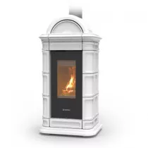 Poêle à bois Thermorossi Lienz Evo Wood Maiolica 10.1kW Blanc