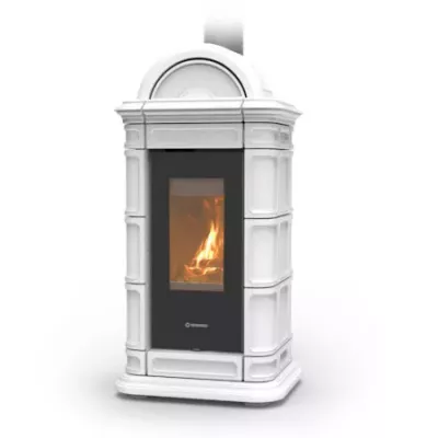 Po�le � bois Thermorossi Lienz Evo Wood Maiolica 10.1kW Blanc
