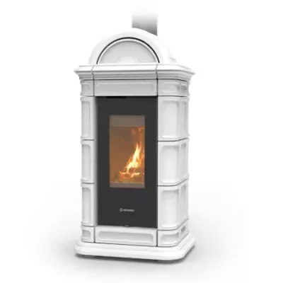 Po�le � bois Thermorossi Lienz Evo Wood Maiolica 10.1kW Blanc