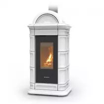 Po&ecirc;le &agrave; bois Thermorossi Lienz Evo Wood Maiolica 10.1kW Blanc