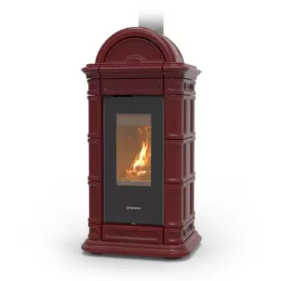 Po�le � bois Thermorossi Lienz Evo Wood Maiolica 10.1kW Bordeaux