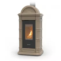 Poêle à bois Thermorossi Lienz Evo Wood Maiolica 10.1kW Taupe