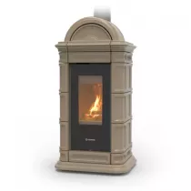 Po&ecirc;le &agrave; bois Thermorossi Lienz Evo Wood Maiolica 10.1kW Taupe