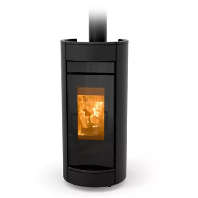 Po�le � bois Thermorossi Moma Evo Wood 10.1kW Noir mat