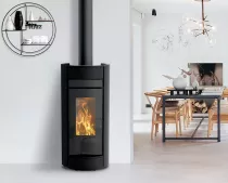 Po&ecirc;le &agrave; bois Thermorossi Moma Evo Wood 10.1kW Noir mat