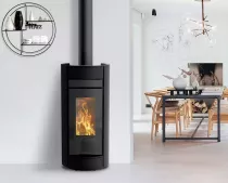 Po&ecirc;le &agrave; bois Thermorossi Moma Evo Wood 10.1kW Noir mat