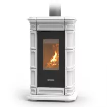 Poêle à bois Thermorossi Saint Moritz Evo Wood Maiolica 10.1kW Blanc