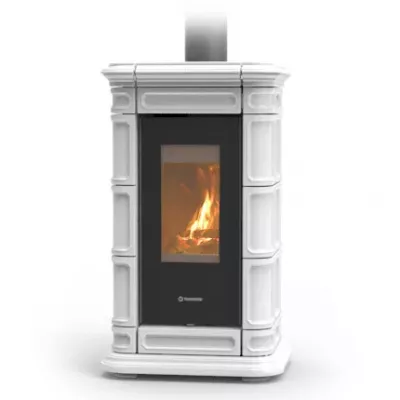 Po�le � bois Thermorossi Saint Moritz Evo Wood Maiolica 10.1kW Blanc