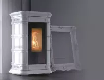 Po&ecirc;le &agrave; bois Thermorossi Saint Moritz Evo Wood Maiolica 10.1kW Blanc