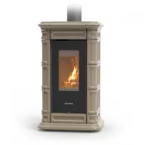 Poêle à bois Thermorossi Saint Moritz Evo Wood Maiolica 10.1kW Taupe