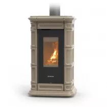 Po&ecirc;le &agrave; bois Thermorossi Saint Moritz Evo Wood Maiolica 10.1kW Taupe