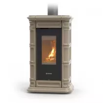 Po&ecirc;le &agrave; bois Thermorossi Saint Moritz Evo Wood Maiolica 10.1kW Taupe