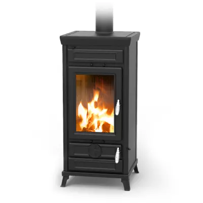 Po�le � bois Thermorossi Vittoria Evo Easy 13.2kW Noir mat