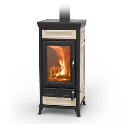 Po�le � bois Thermorossi Vittoria Evo Maiolica 13.2kW Beige