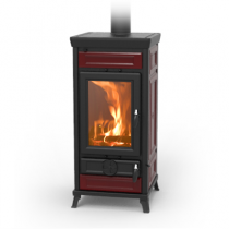 Poêle à bois Thermorossi Vittoria Evo Maiolica 13.2kW Bordeaux