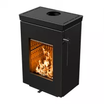 Poêle à bois Thermorossi Zen 7.7kW Noir mat