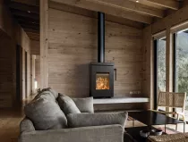 Poêle à bois Thermorossi Zen 7.7kW Noir mat