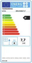 Poêle à bois Thermorossi Zen 7.7kW Noir mat