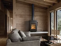 Po&ecirc;le &agrave; bois Thermorossi Zen 7.7kW Noir mat