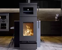 Po&ecirc;le &agrave; bois Thermorossi Zen O 7.7kW Noir mat avec four