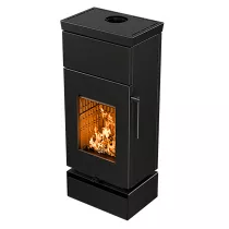 Poêle à bois Thermorossi Zen T 7.7kW Noir mat